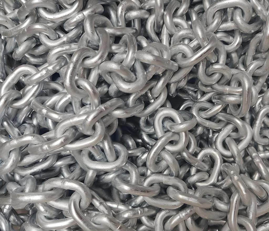 ISO G43 Anchor Chain - High Test 144 µm Micro Premium Marine Thick Hot Dipped Galvanized NACM-Grade Anchor Chain (Choose Size and Length)