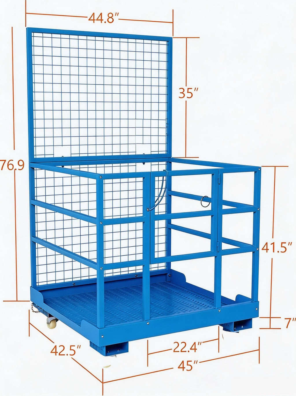 MAXSA 43"X45" Forklift Safety Cage, 1800 LBS 2-Man Forklift Man Basket