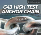 ISO G43 Anchor Chain - High Test 144 µm Micro Premium Marine Thick Hot Dipped Galvanized NACM-Grade Anchor Chain (Choose Size and Length)