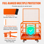 VEVOR Forklift Safety Cage, 43 x 45 Inch Forklift Man Basket with Wheels