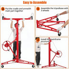 16FT Drywall Lift Panel Hoist, 150 lb Capacity