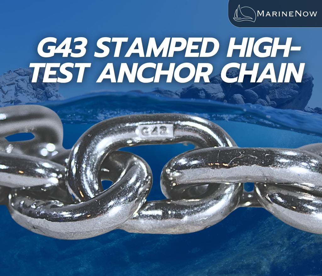G43 ISO AISI 316 Marine Grade Stainless Steel Anchor Chain | Mirror Polished Finish | Marine Grade | ISO G43 (Choose Size and Length)