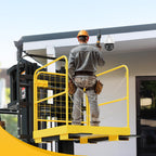 KUAFU Heavy Duty Steel Forklift Safety Cage - 36x36 Foldable Work Platform, 1200 LBS Load Capacity