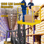 Towallmark Forklift Safety Cage 36"x36" for 1 or 2 People, Forklift Man Basket 1200 Lbs, Foldable Forklift Work Platform for Changing Lights, Painting, Roof Repair, Tree Service