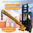 Forklift Jib Boom Crane 6600lbs Capacity Telescoping Mobile Crane Industrial Adjustable Forklift Lifting Hoist Truss Jib Boom Hook Manual Telescopic 63in-98in for Warehouse & Factories