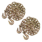 Mytee Products (2 Pack) 3/8" X 25' G70 Chain with Grab Hooks, WLL 6,600 lbs