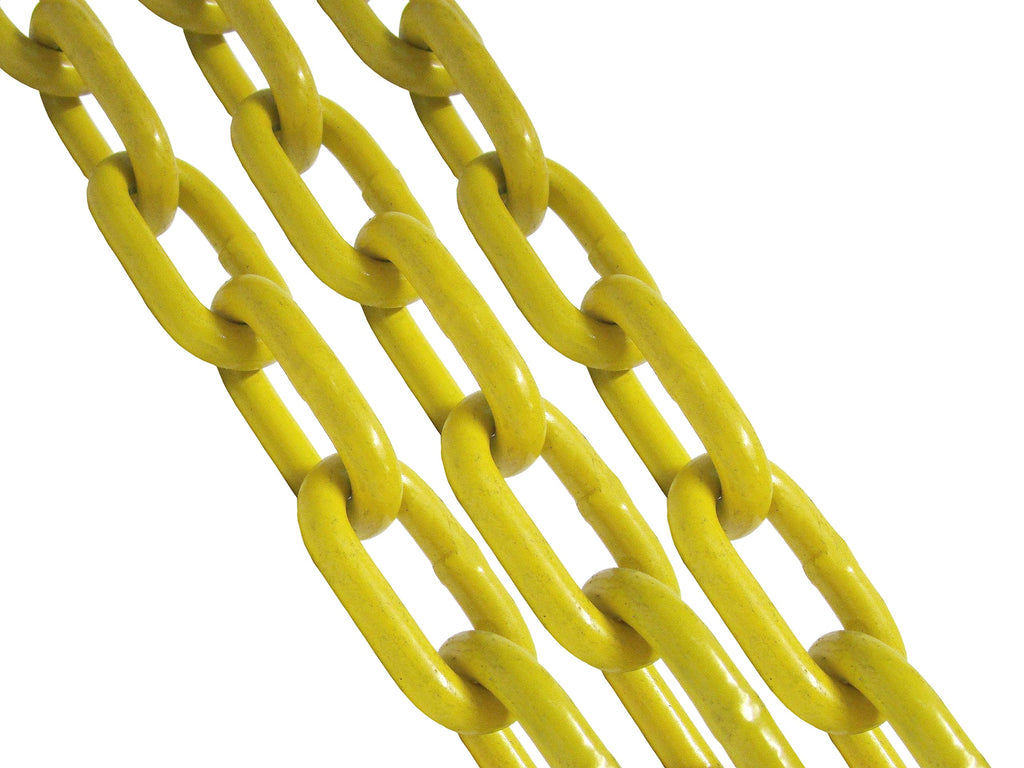 3/16" x 50' Yellow Proof Coil Powder Coated Safety Chain Swing Set | Safety Barrier | Grade 30