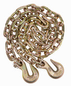 Mytee Products 2 Pack 1/2 Inch x 20 FT Grade 70 Binder Chain with Clevis Grab Hooks - G70 Transport Tow Chain - 11,300 Lbs Working Load Limit