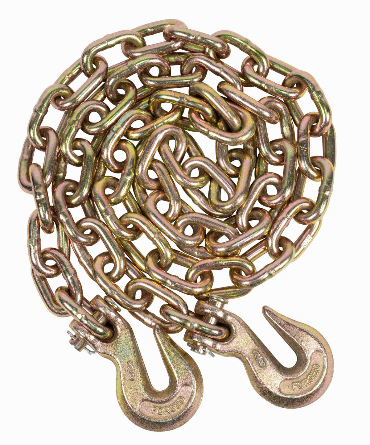 Mytee Products (4 Pack) 3/8" X 25' G70 Chain with Grab Hooks, WLL 6,600 lbs