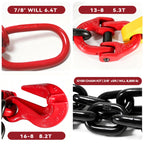 Shipping Container Lifting Chain Sling Kit, G100 8800 lb