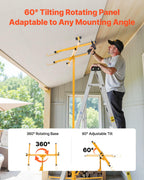 VEVOR 11ft Drywall Lift Heavy-Duty 150 lbs Mobile Sheetrock Hoist Yellow