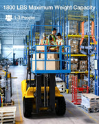 MAXSA 43"X45" Forklift Safety Cage, 1800 LBS 2-Man Forklift Man Basket