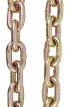 Mytee Products 4 Pack 1/2 Inch x 20 FT Grade 70 Binder Chain with Clevis Grab Hooks - G70 Transport Tow Chain - 11,300 Lbs Working Load Limit