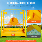 VEVOR Forklift Safety Cage, Forklift Man Basket 1200lbs Capacity, 36'' x 36'' Foldable Forklift Work Platform for 1-2 People with Double-Chain Guardrail & Drain Hole, Perfect for Aerial Work, Orange