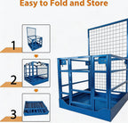 MAXSA 43"X45" Forklift Safety Cage, 1800 LBS 2-Man Forklift Man Basket