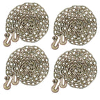 Mytee Products 2 Pack 1/2 Inch x 16 FT Grade 70 Binder Chain with Clevis Grab Hooks - G70 Transport Tow Chain - 11,300 Lbs Working Load Limit