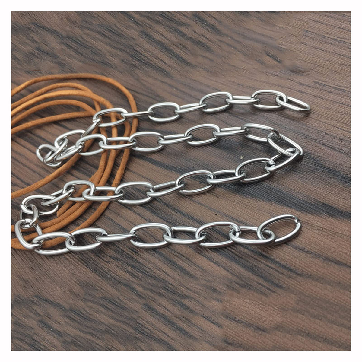 Garden Coil Chain,decorative Chain Anti-theft Chain Stainless Steel Coil Chain Safety Chain Chain Dog Collar Clothes Chain Dog Chain (shepherd Dog) Stainless Steel Chain Load Bearing:176lbs(80kg)