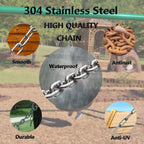 Garden Gate Chain,Restrain The Dog Chain Dog Chain (golden Retriever) Stainless Steel Chain Decorative Chain Anti-theft Door Chain Hang Clothes And Quilts Guardrail Chain Stainless Steel Coiled Chain