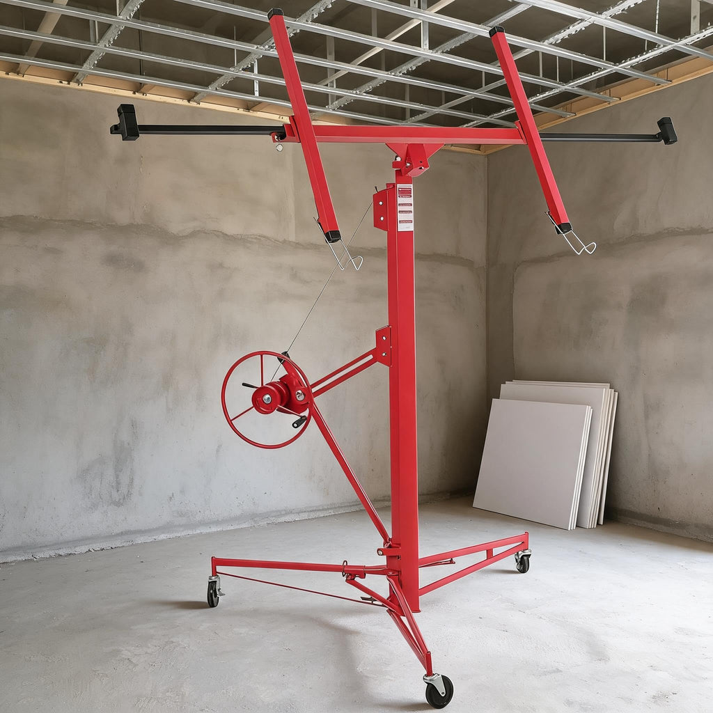 16FT Drywall Lift Panel Hoist, 150 lb Capacity Heavy-Duty Sheetrock Jack