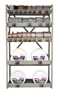 Campbell D0720133 Round Chain Pails, Chain and Cable Reels Display Assortment, 36" Width, 64" Height, 18" Depth