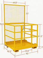 Garvee 43"X45" Forklift Safety Cage, 1800lbs Forklift Work Platform