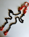 3/8" Double Leg Chain Sling with Inline Adjusting Grab Hooks; 5 Foot Long; Grab Hook END Fittings