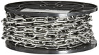 Campbell 0190424 316L Stainless Steel Chain on Reel, Bright, 5/32" Trade, 0.156" Diameter, 50' Length, 500 lbs Load Capacity