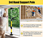 Vibeo Adjustable Support Pole Install Cabinets Tools with Bag, 3rd Hand Support Pole for Door Frame Cabinet Plasterboard, Drywall Lift Jack(2pcs,Large)