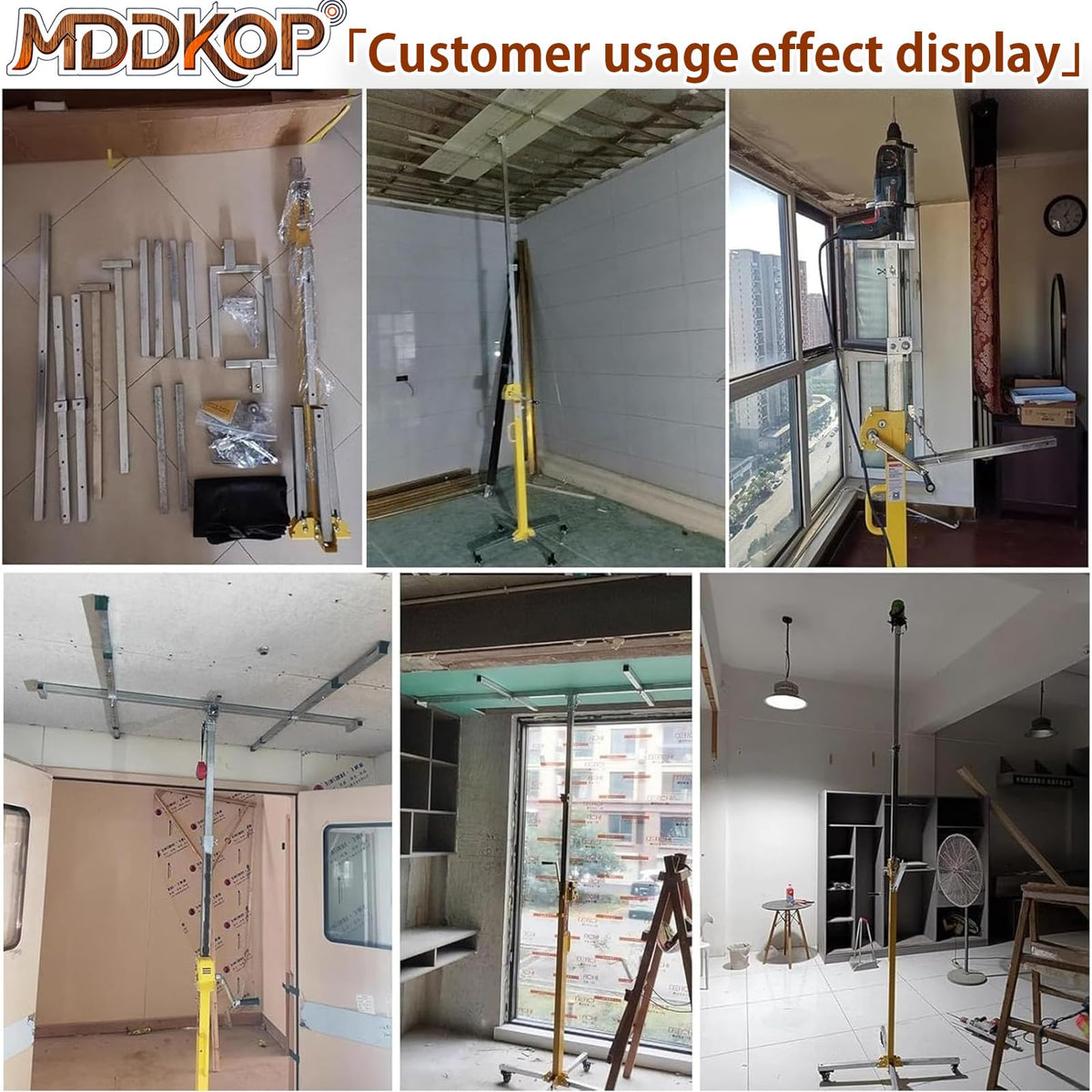 4M Drywall Lift, Manual Electric Dual Power Sheetrock Jack for Ceiling Walls, Stable Panel Lifter with Smooth Height Adjustment, Labor Saving Construction Tool for Contractors