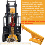 Forklift Jib Boom Crane 6600lbs Capacity Telescoping Mobile Crane Industrial Adjustable Forklift Lifting Hoist Truss Jib Boom Hook Manual Telescopic 63in-98in for Warehouse & Factories