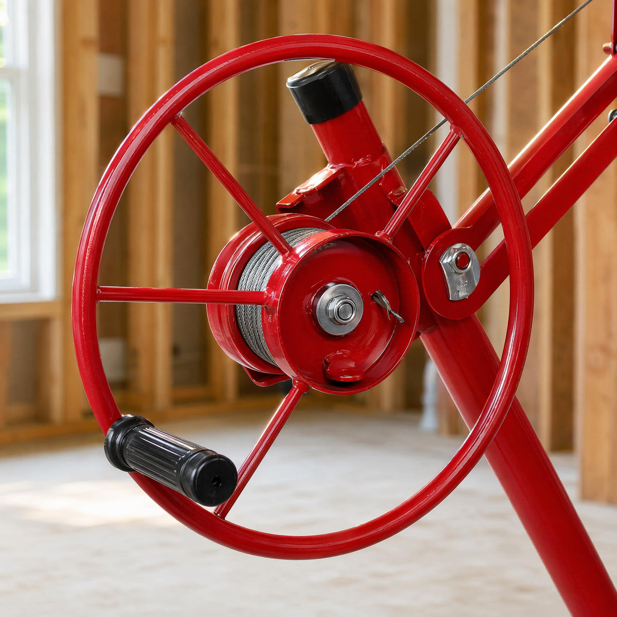 16 ft Drywall Lift Panel Rolling Hoist Jack Lifter for Sheetrock