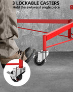 16FT Drywall Lift,150 Lbs Heavy Duty Drywall Lifter with Winch,Adjustable Telescopic Arm, Locking Casters,360° Adjustable,Foldable Sheetrock Lifts for Ceiling and Home Improvement