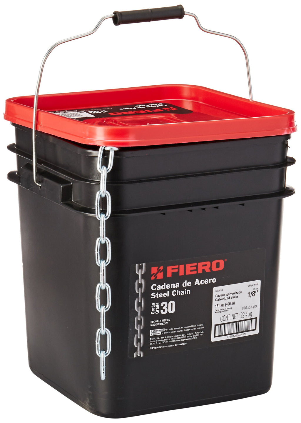 Truper 44269 / CAGA-1/8-246 ft, 1/8" Galvanized Grade 30 Proof Coil Chain (1)