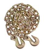 Mytee Products 4 Pack 1/2 Inch x 20 FT Grade 70 Binder Chain with Clevis Grab Hooks - G70 Transport Tow Chain - 11,300 Lbs Working Load Limit