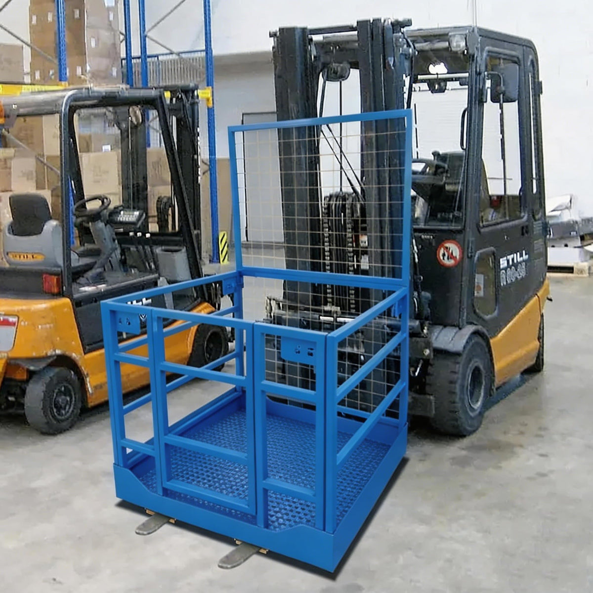 MAXSA 43"X45" Forklift Safety Cage, 1800 LBS 2-Man Forklift Man Basket
