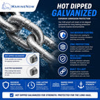 G30 Proof Coil Chain, Hot-Dipped Galvanized, 3/8", 100 ft