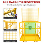 YITAMOTOR 43"x45" Forklift Safety Cage, 1400lbs Basket Platform w/Strap