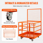 VEVOR Forklift Safety Cage, 43 x 45 Inch Forklift Man Basket with Wheels