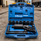 Wheel Nut Remover Set with Sockets Labor-Saving Geared Wheel Nut Wrench Portable Tire Service Tool for Truck Drivers, Automotive Technicians, Garages
