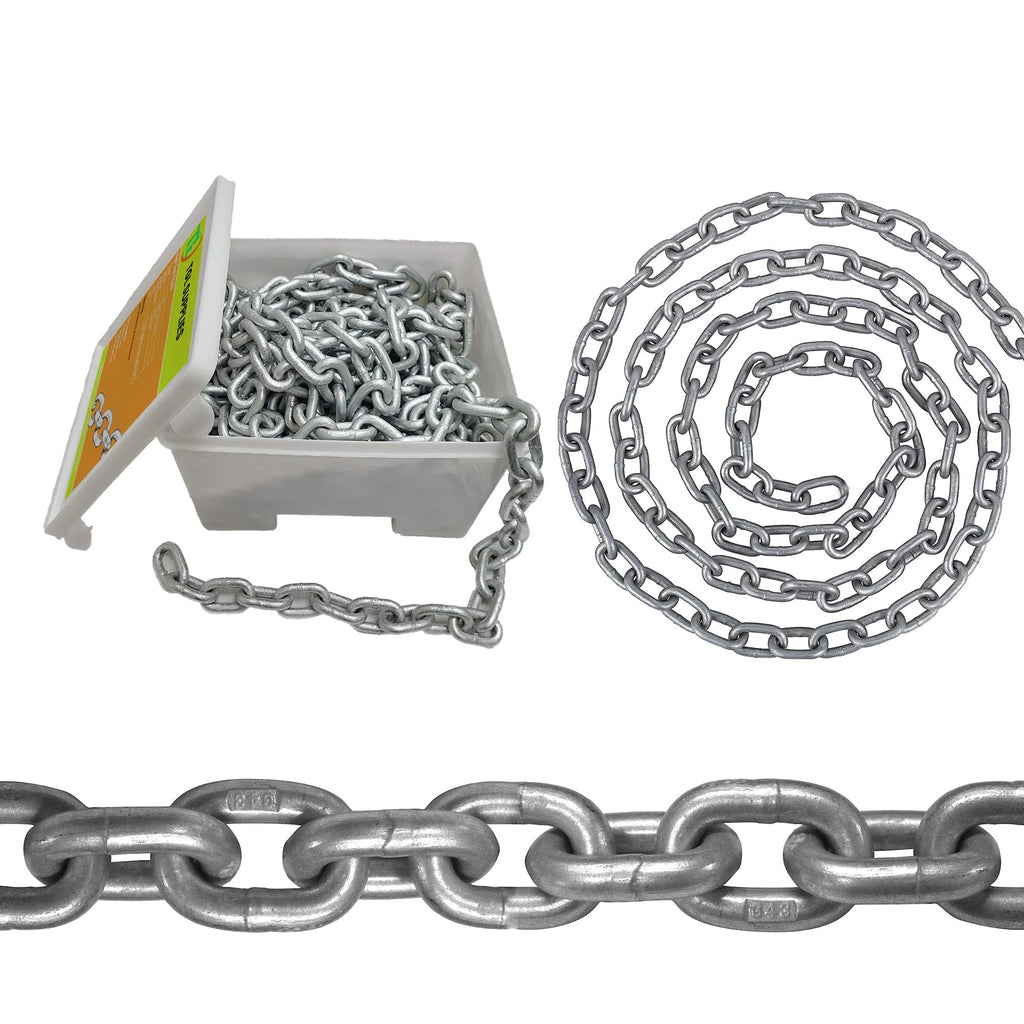 1/4 Chain G43 High Quality Alloy Steel with 2600 lb. Working Capacity and 5200 lb. Breaking Strength (1/4" G43 (1.05 Inch x 0.52 Inch), 100 Feet)