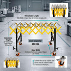 Roller Stand for Table Saw, Adjustable Conveyor with 9 Rollers. Length 23.6-50 in, Height 30-50 in. 660 Lbs Capacity. Tilt 30-50°. Built-in Hooks to Connect Multiple Units. for Woodworking Shops.