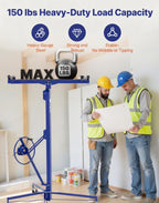 Glowsol Drywall Lift 11 Ft Blue Steel Panel Hoist 48-114 In