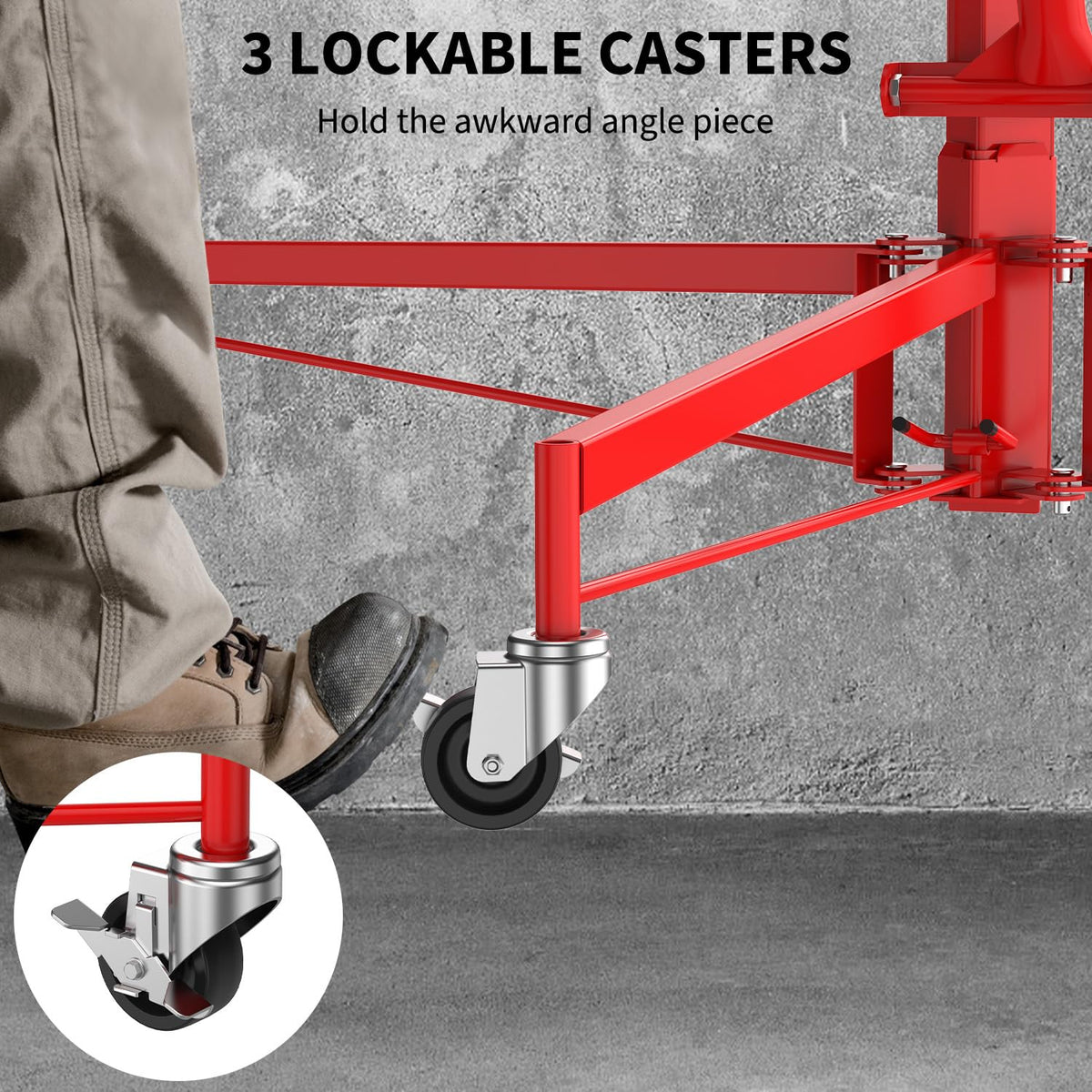 11FT Drywall Lift 150lb, 360 Swivel & 60 Tilt, Tool-Free