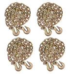 Mytee Products 2 Pack 1/2 Inch x 20 FT Grade 70 Binder Chain with Clevis Grab Hooks - G70 Transport Tow Chain - 11,300 Lbs Working Load Limit