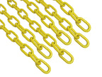 3/16" x 50' Yellow Proof Coil Powder Coated Safety Chain Swing Set | Safety Barrier | Grade 30