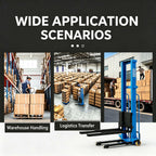 Portable Semi Electric Forklift, Hydraulic Pallet Stacker Material Lift