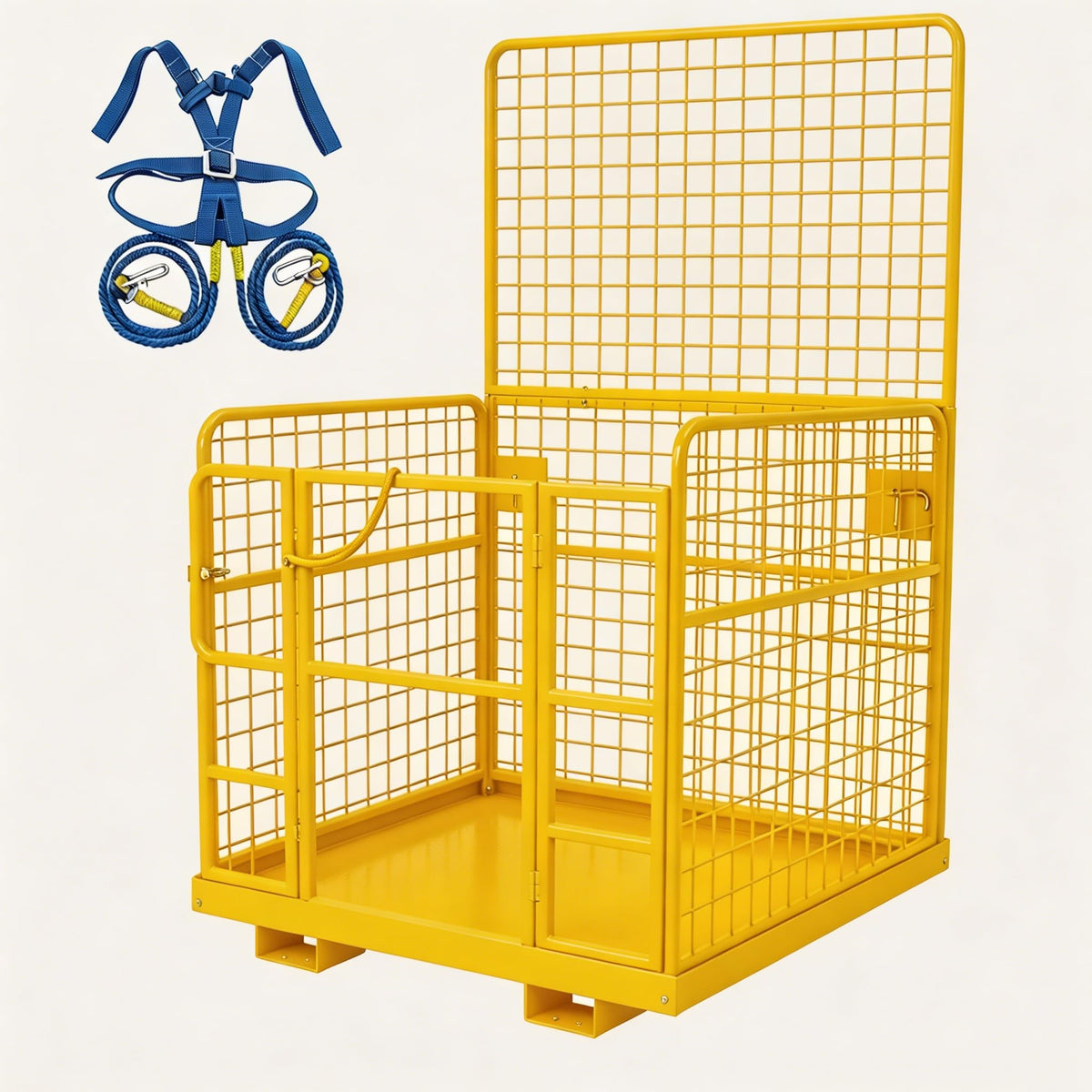 MAXSA 43"X45" Forklift Safety Cage, 1800 LBS 2-Man Forklift Man Basket