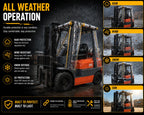 Industrial Forklift Cab Cover, Heavy-Duty PVC Enclosure, Waterproof, Scratch & UV Resistant, Fits Forklifts up to 13,000 lbs, Quick Top Installation