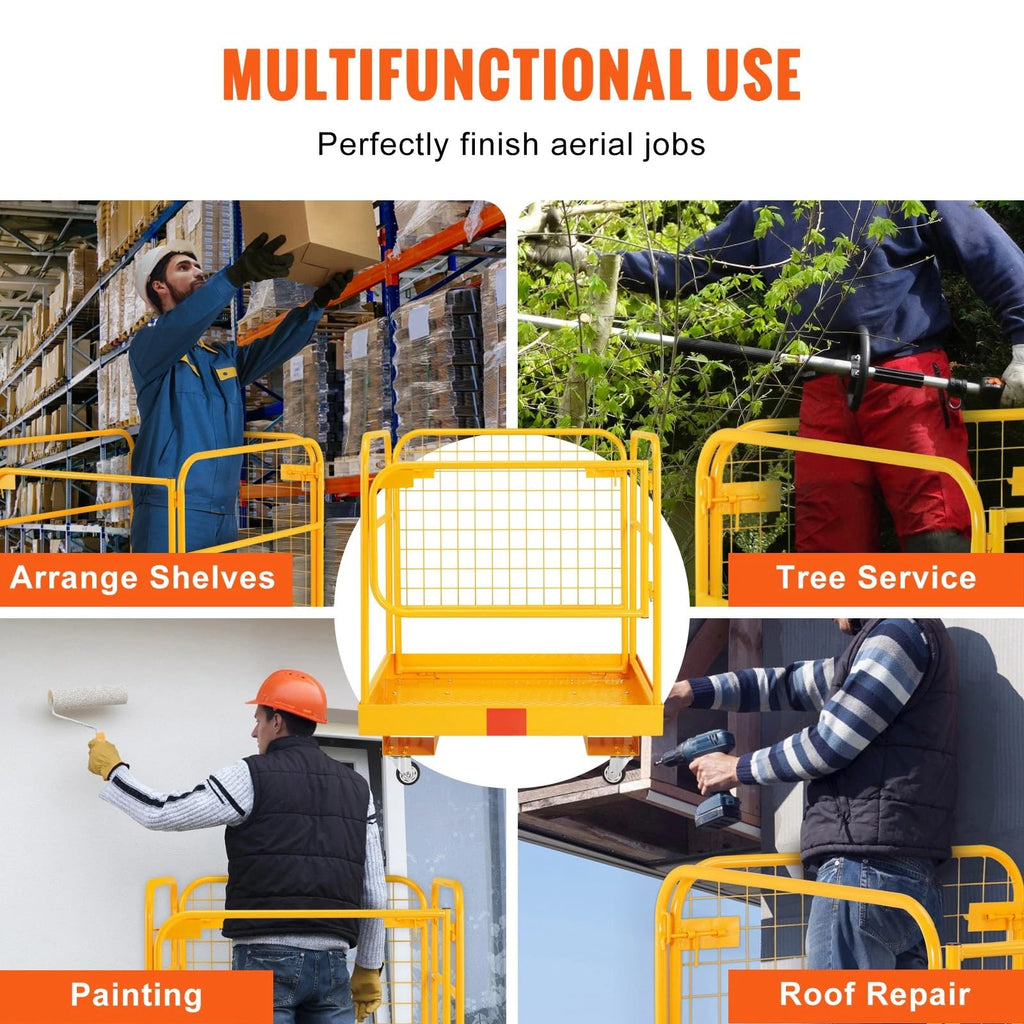 Forklift Safety Cage 36" x 36" - 1200 lbs Capacity Aerial Work Platform