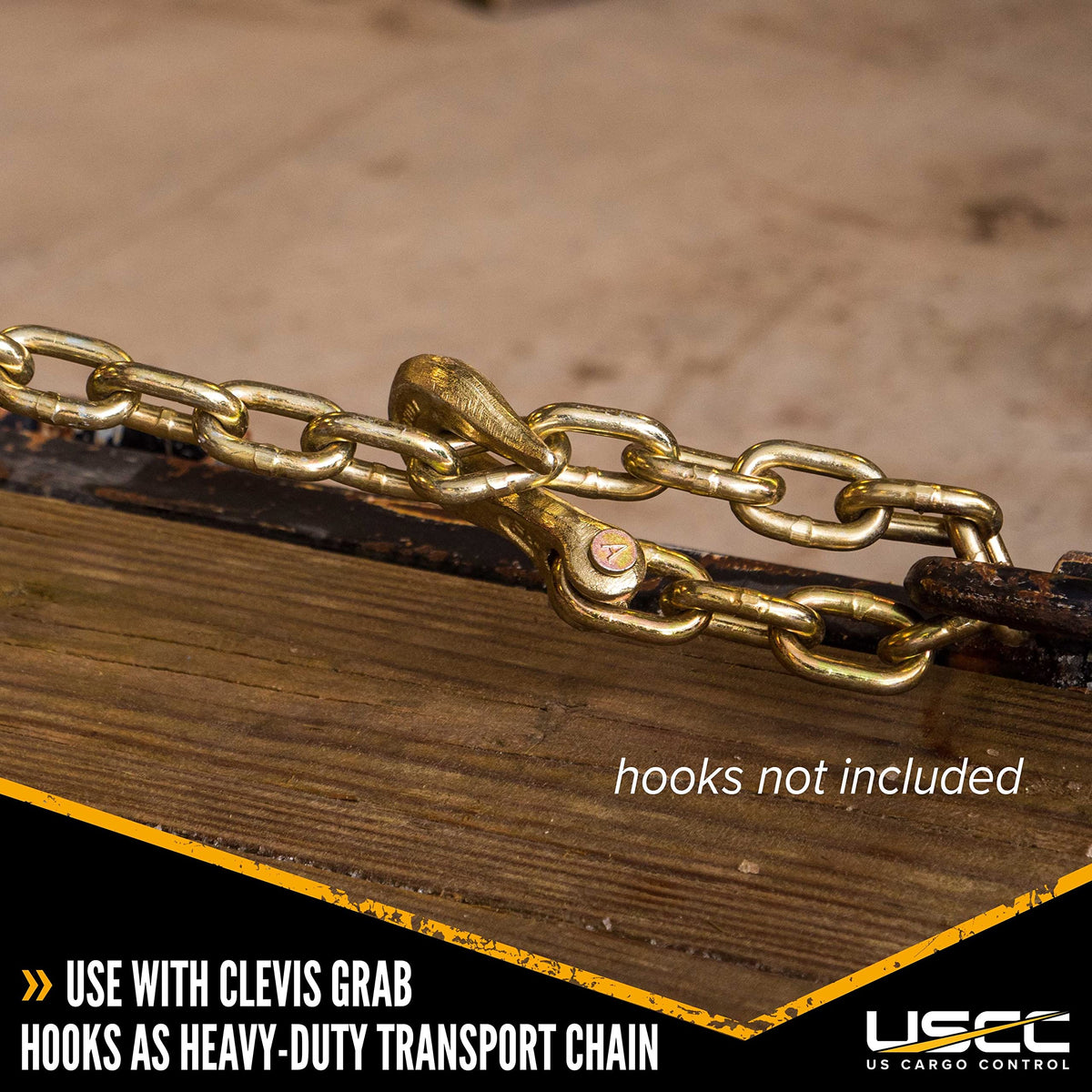US Cargo Control Grade 70 Chain, 3/8 Inch x 400 Foot, Heavy Duty Transport Chain, 6,600 Pound Working Load Limit